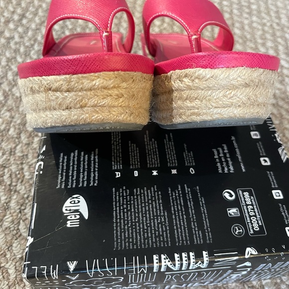 PRADA SAFFIANO Logo Espadrille Wedge/Size 8.5/MINT - Picture 9 of 9